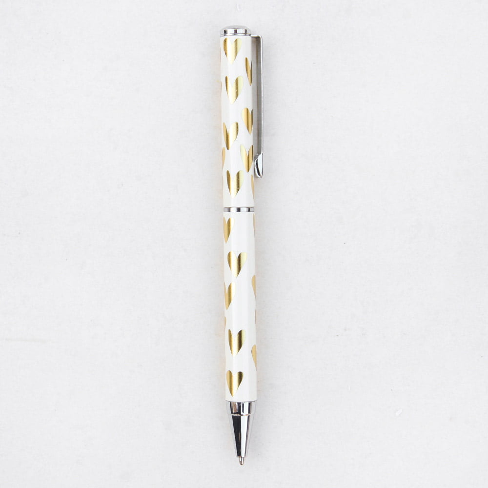 Metallic Gold Hearts Boxed Pen - Caroline Gardner - Image 4