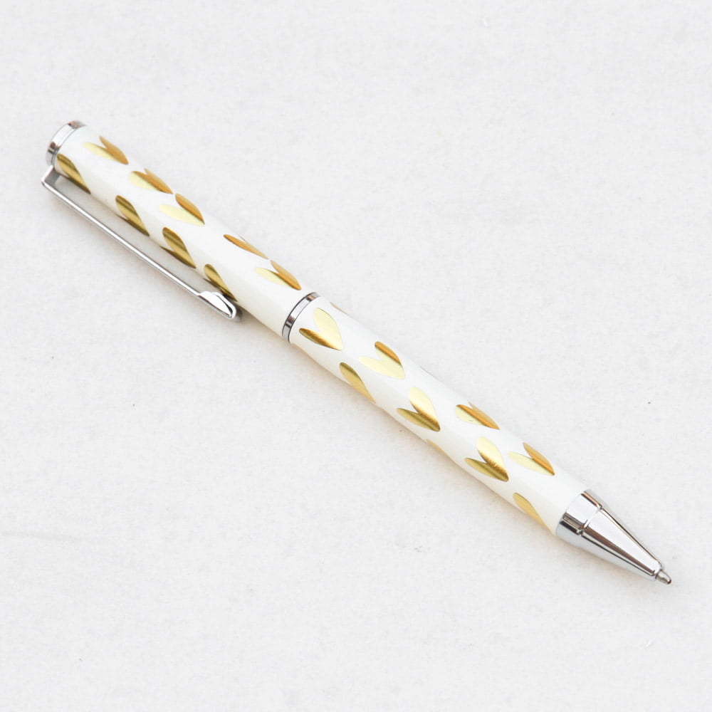 Metallic Gold Hearts Boxed Pen - Caroline Gardner - Image 3