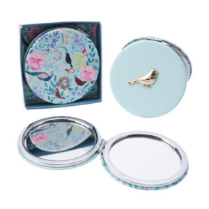 British Birds Blue Bird Floral Compact Mirror