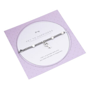 'Key To Happiness' Key Charm Bracelet - Willow and Rose