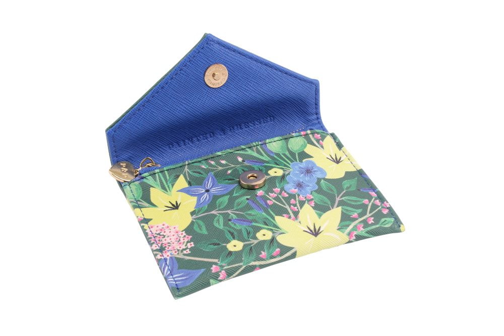 Painted and Pressed Floral Green Purse - Image 2