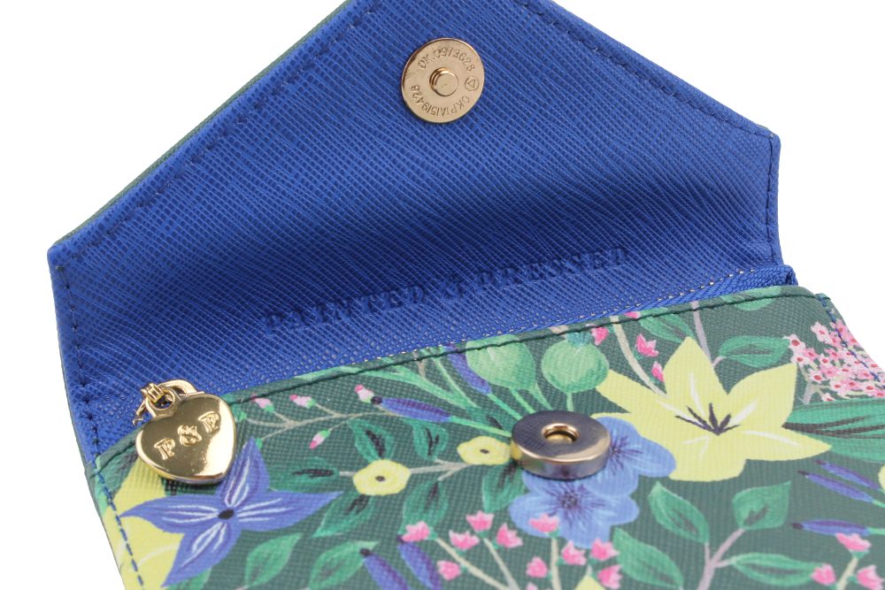 Painted and Pressed Floral Green Purse - Image 4