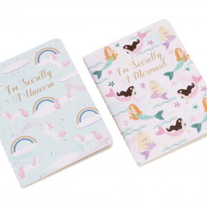 Set of 2 Mermaid and Unicorn A6 Notebooks - Cloud Nine