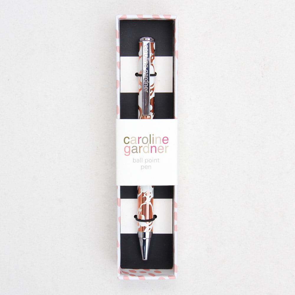 Rose Tinted Metallic Ballpoint Pen - Caroline Gardner