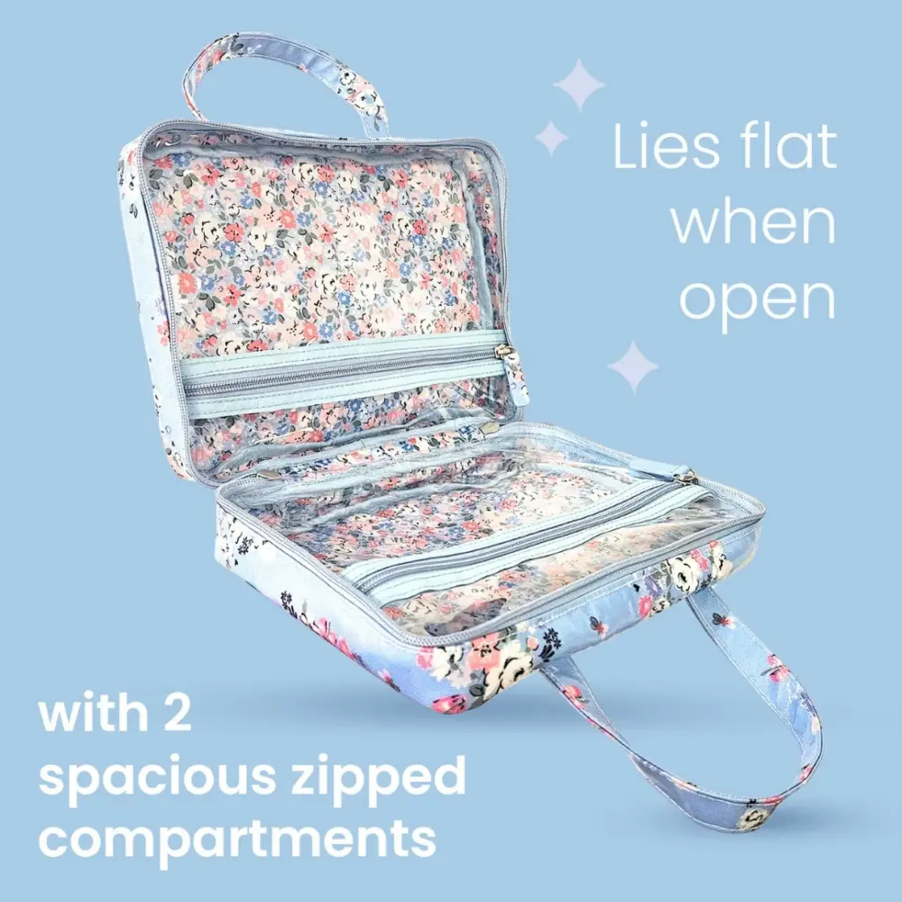 Cath Kidston - Clifton Rose Two Part Wash Bag with Handles - Image 2
