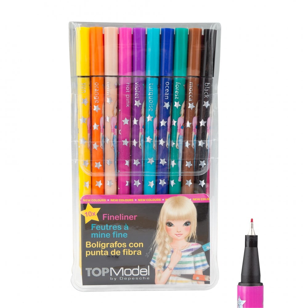 Top Model Coloured Fineliner Pens - Depesche