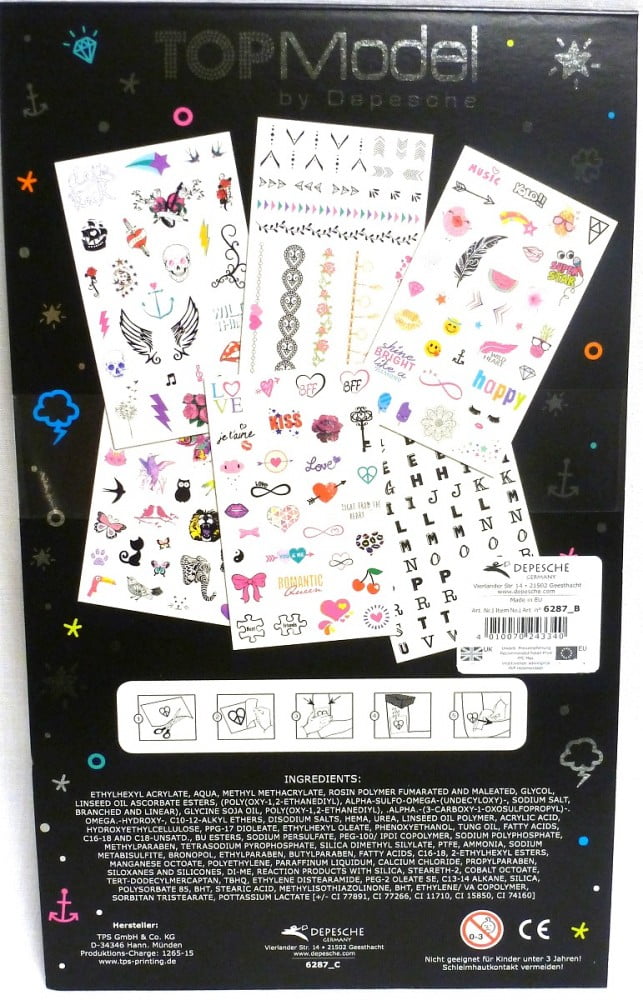 Top Model Temporary Tattoos Book - Depesche - Image 2