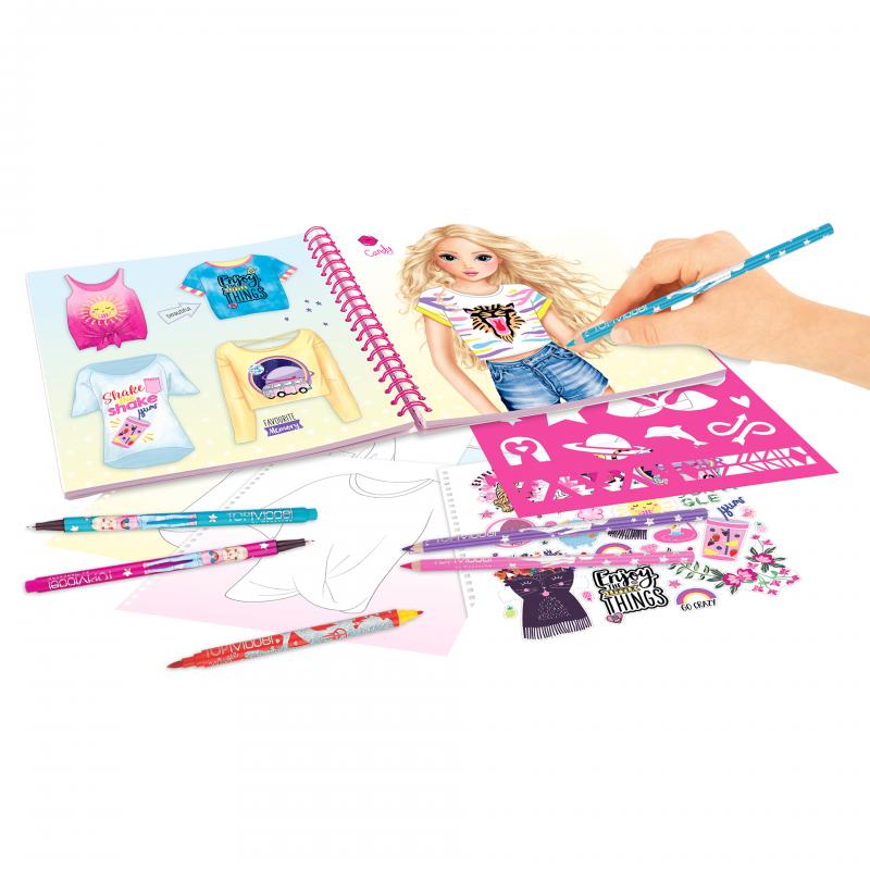 Create Your Top Model T-Shirt Designer Colouring Book - 109121 - Depesche - Image 2