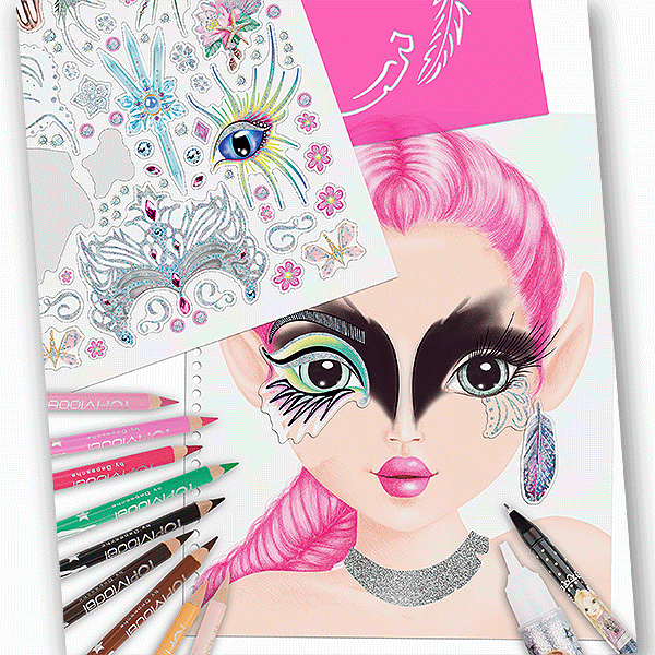 Create Your TOP Model Fantasy Face Colouring Book - Depesche - Image 2