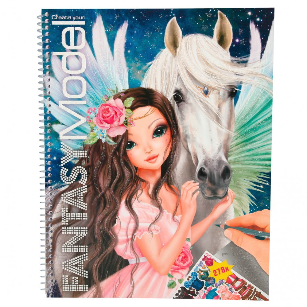 TOP Model Create Your Fantasy Model Colouring Book - Depesche
