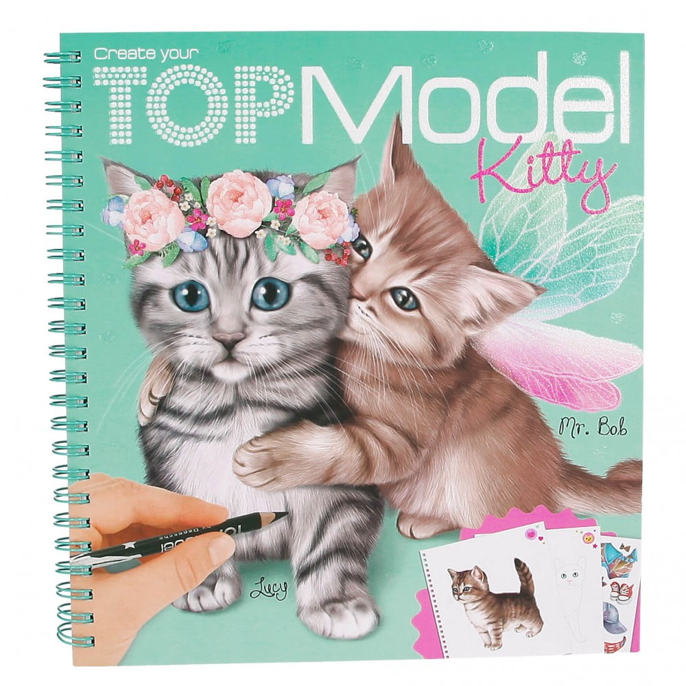 Create Your TOP Model Kitty Colouring Book - Depesche