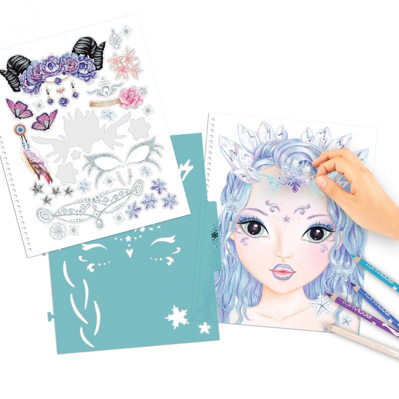 Create Your TOP Model Fantasy Face Colouring Book 11240 - Depesche - Image 2