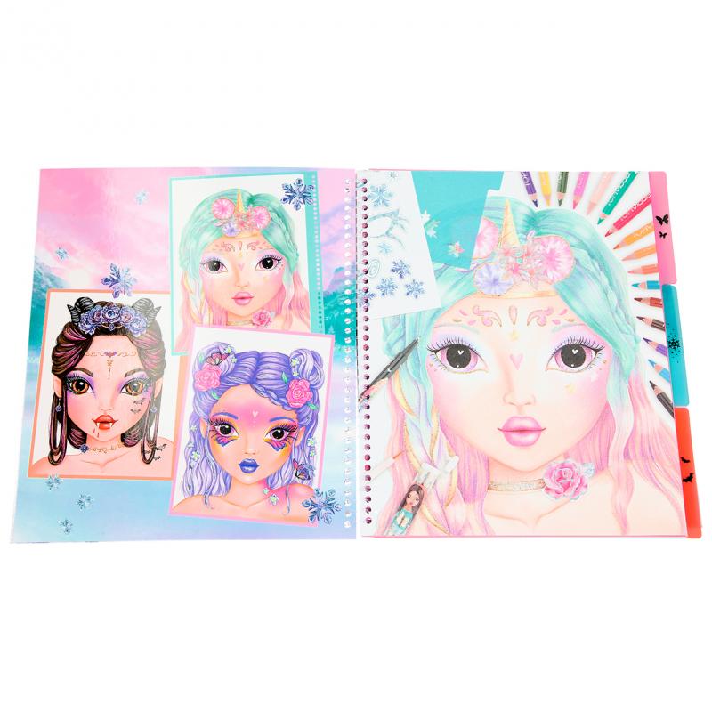 Create Your TOP Model Fantasy Face Colouring Book 11240 - Depesche - Image 3