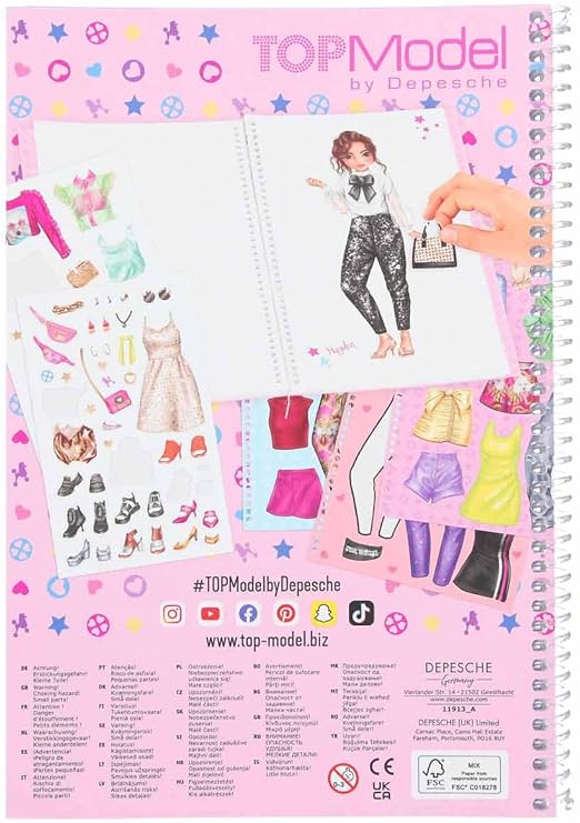 TOP Model Dress Me Up Colouring Book 11913_A - Depesche - Image 5
