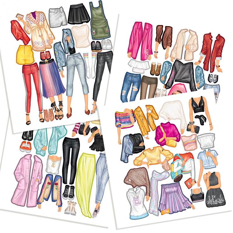 TOP Model Dress Me Up Sticker Colouring Book 10452 - Depesche - Image 3