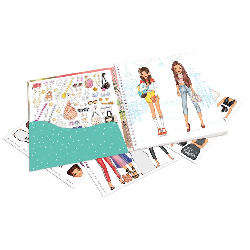 TOP Model Dress Me Up Sticker Colouring Book 10452 - Depesche - Image 2