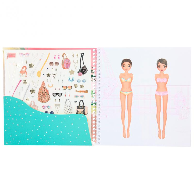 TOP Model Dress Me Up Sticker Colouring Book 10452 - Depesche - Image 4