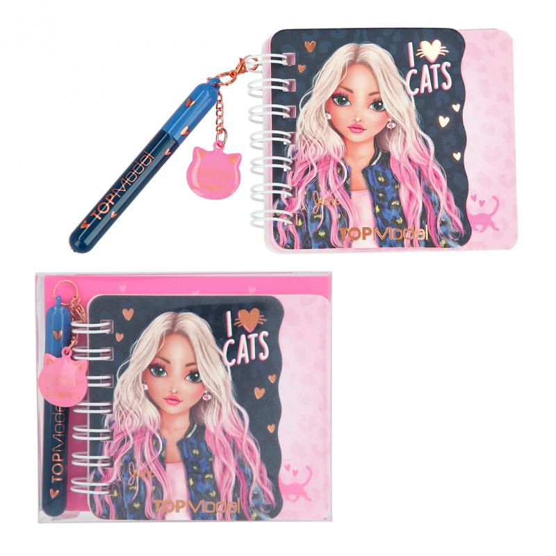 Top Model Mini Notebook and Pen Set - I Love Cats - 11327 LEO LOVE - Depesche
