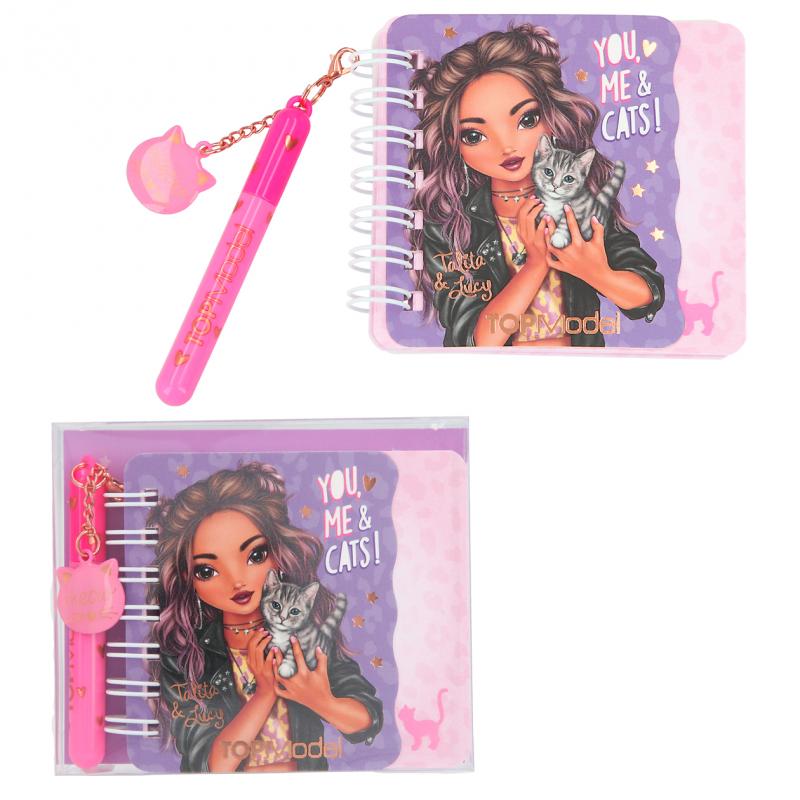 Top Model Mini Notebook and Pen Set - You Me and Cats - 11327 LEO LOVE - Depesche