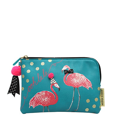 Candy Pop Flamingo Zip Pouch - Disaster Designs