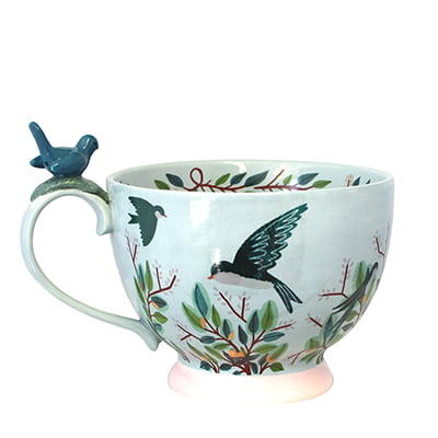 Secret Garden Bird Teacup With Gift Box
