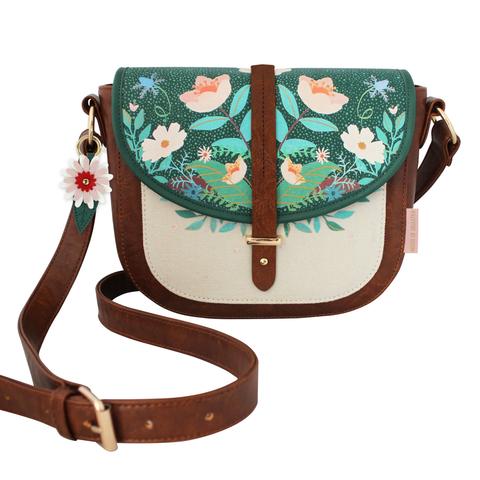 Secret Garden Fox Saddle Bag with Floral Design - Disaster Designs