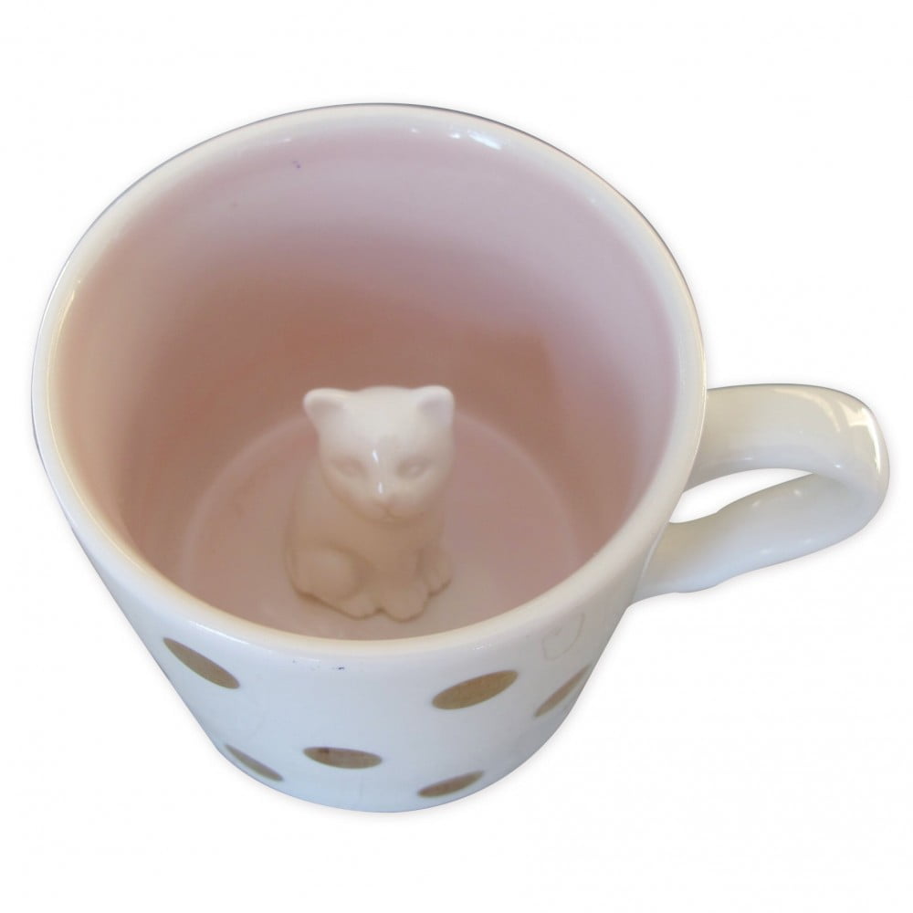 Spotty Cat Cup and Saucer - Disaster Designs - Image 3