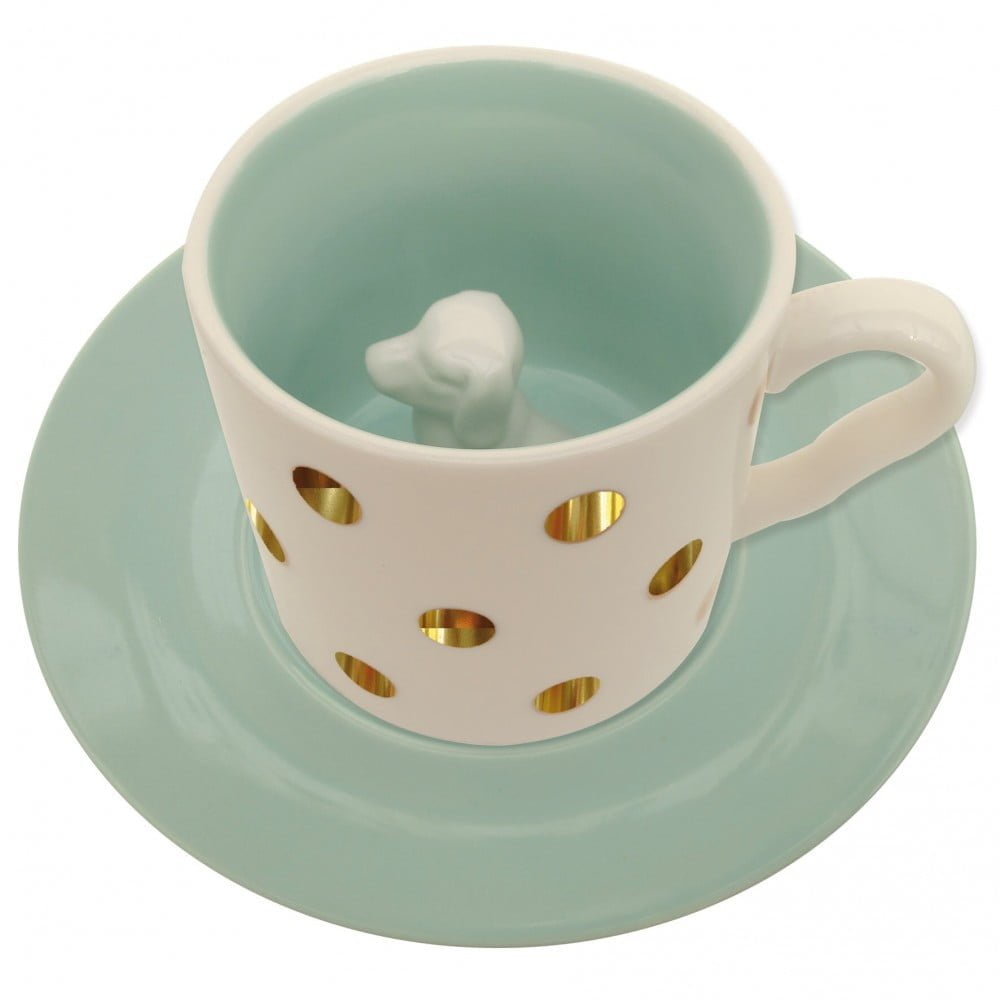 Spotty Dog Cup and Saucer - Disaster Designs