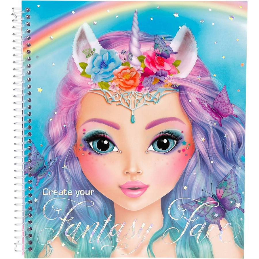 Create Your TOP Model Fantasy Face Colouring Book 10199 - Depesche