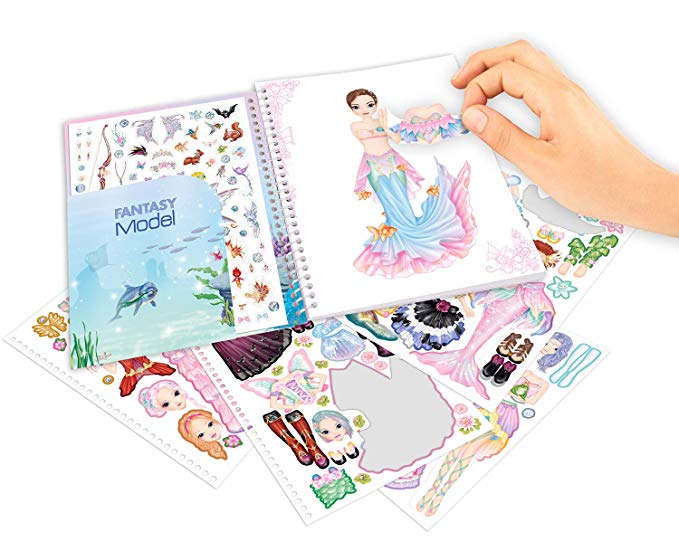 Fantasy TOP Model Dress Me Up Sticker Colouring Book 10445 - Depesche - Image 2