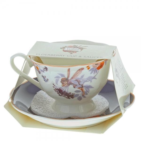 Flower Fairies Elderberry Cup & Saucer A28942 - Image 2