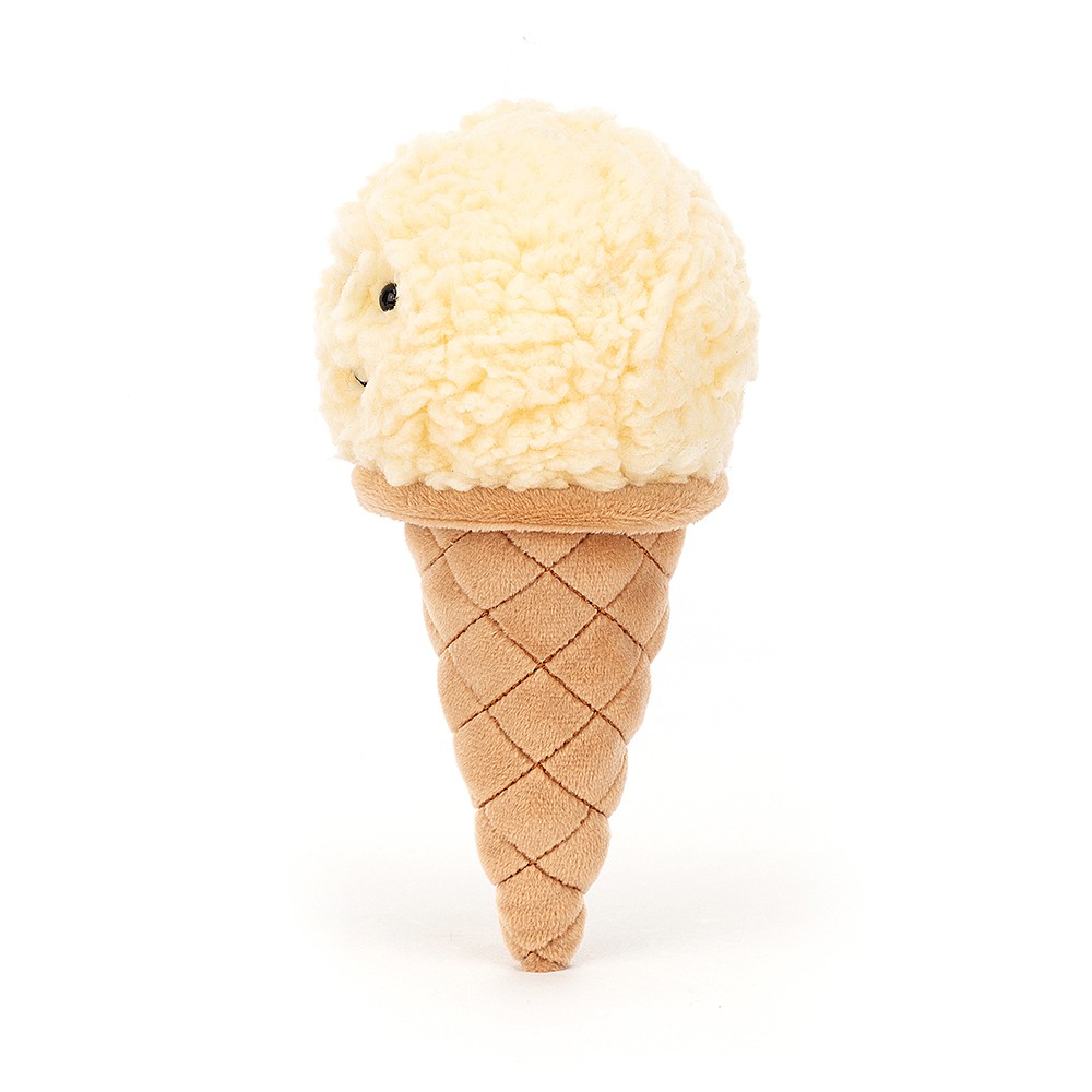 Jellycat Amuseables Irresistible Vanilla Ice Cream Cone, 18x8cm - Image 3