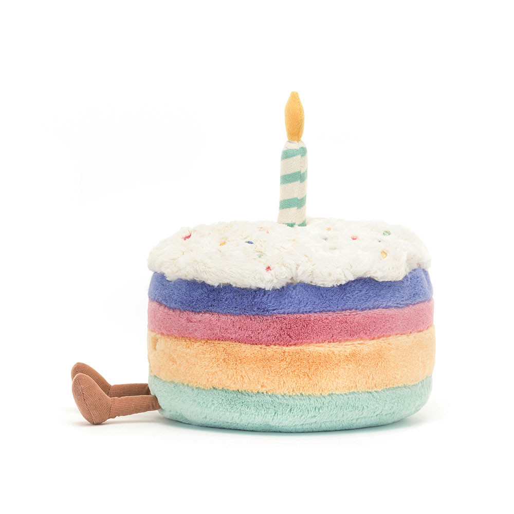 Jellycat Amuseables Rainbow Birthday Cake - Medium, 15x15x15xcm - Image 2