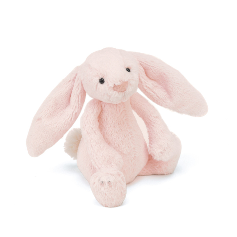 Jellycat Bashful Pink Bunny Rattle - Small 18 cm
