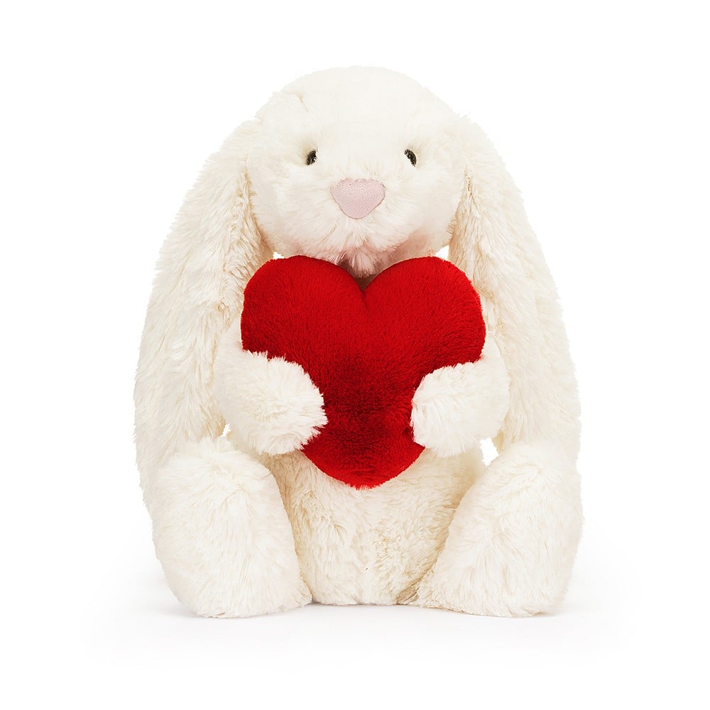 Bashful Red Love Heart Bunny - Medium, 31x12cm - Image 4