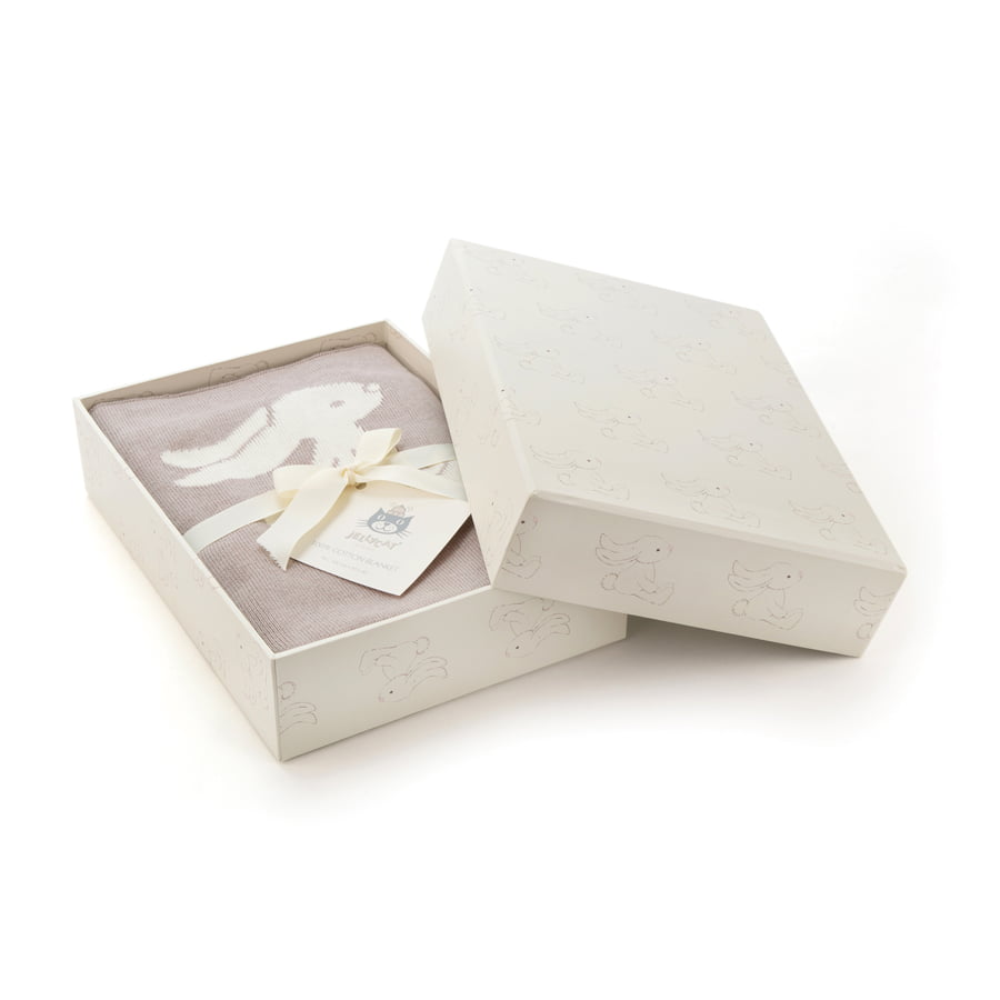 Jellycat Beige Bashful Bunny Blanket In Gift Box - Image 2