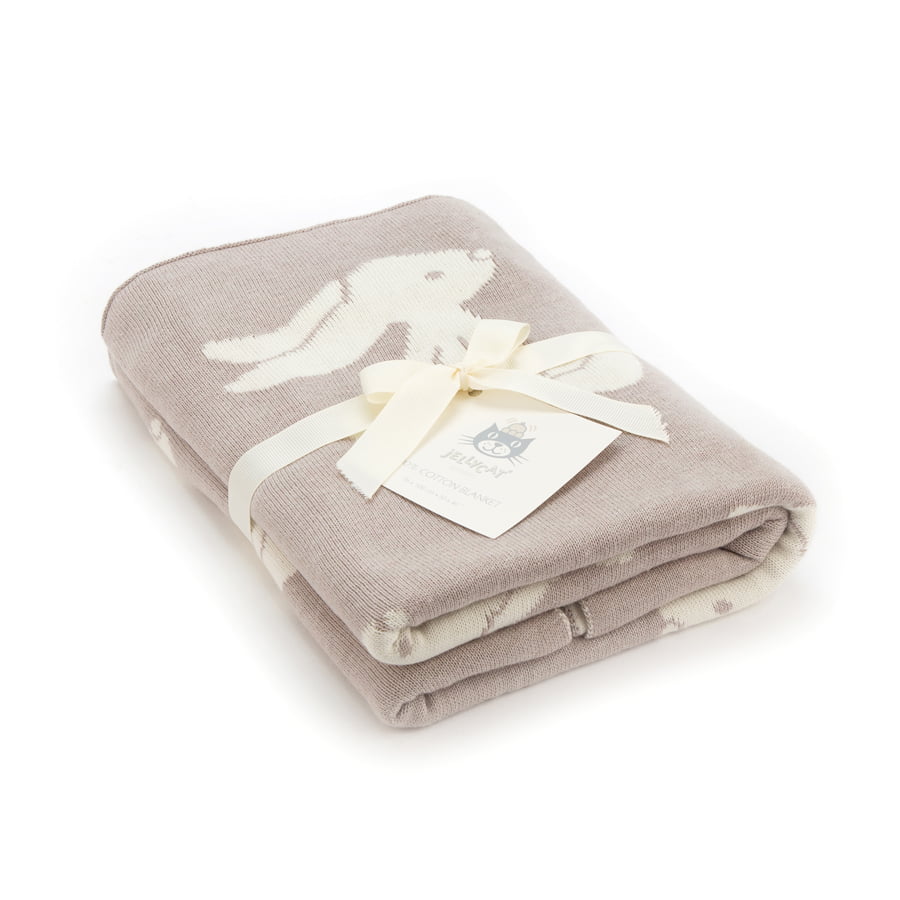 Jellycat Beige Bashful Bunny Blanket In Gift Box