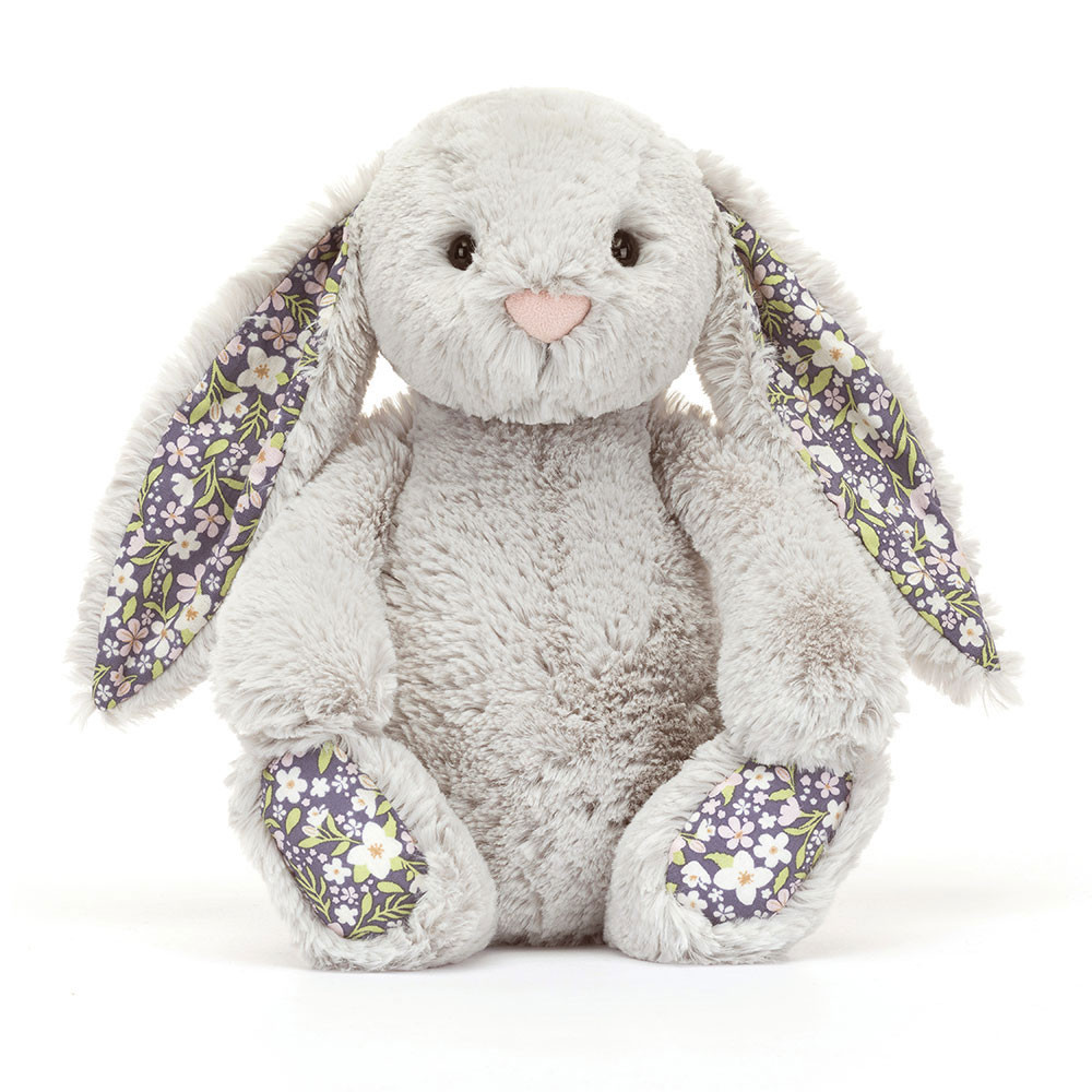 Jellycat Blossom Silver Bunny 'Bloom' - Medium 31cm x 12cm x 9cm - Image 3