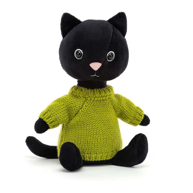 Jellycat Knitten Kitten Lime - 22x8cm