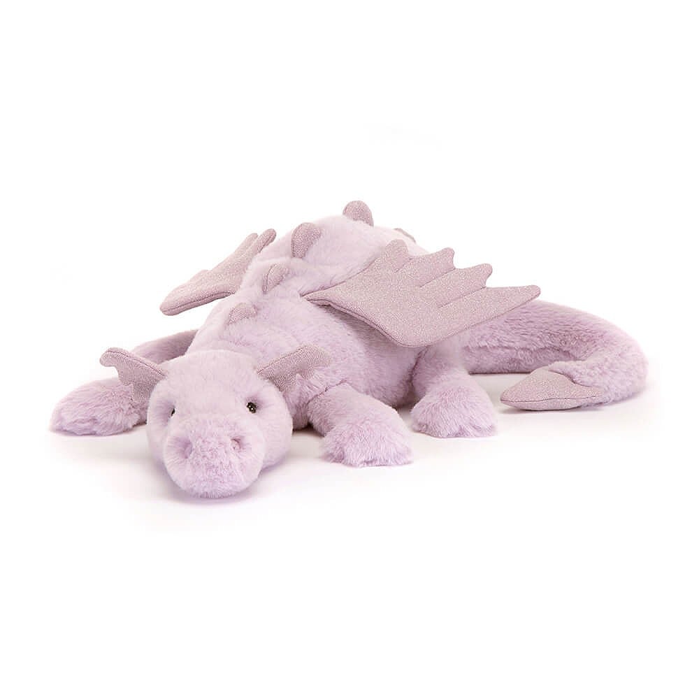 Jellycat Lavender Dragon - Large, 12cm x 14cm x 50cm