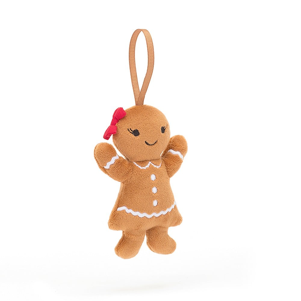Jellycat Festive Folly Gingerbread Ruby - 10x6cm