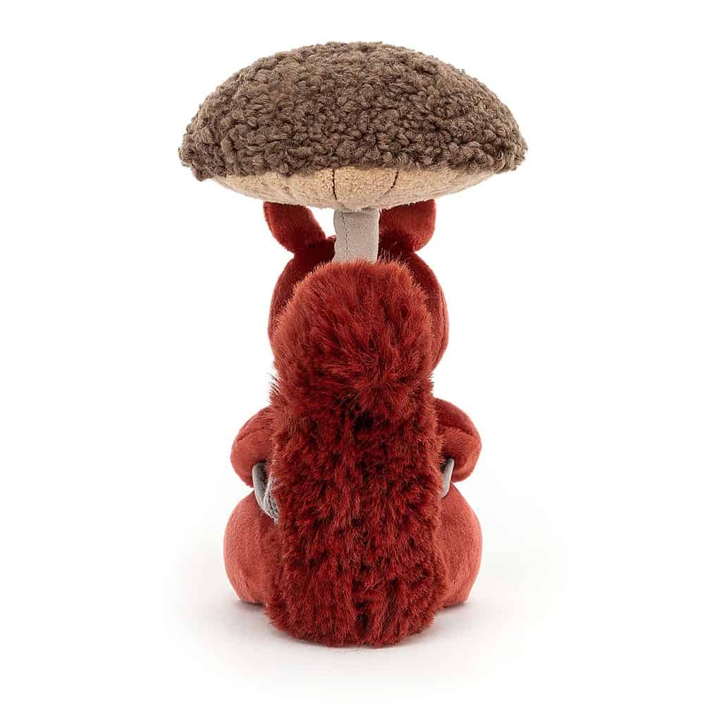 Jellycat Fungi Forager Squirrel - 20 x 9 cm - Image 3