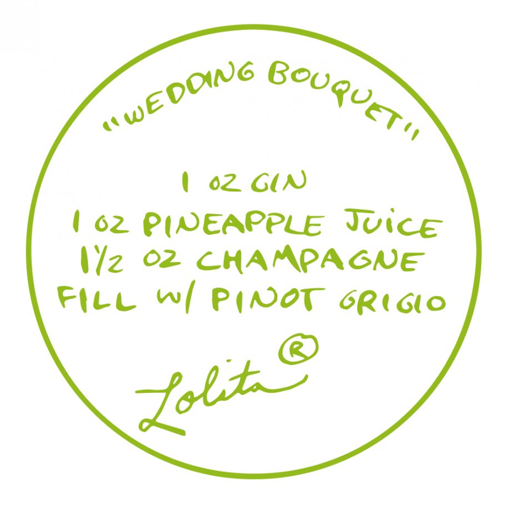 Lolita Wedding Bouquet Hand Painted Wine Glass - Image 4