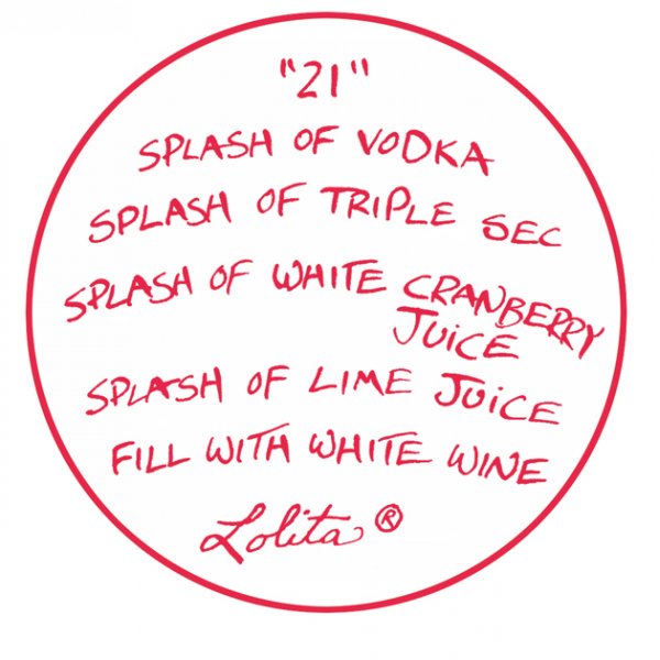 Lolita 21st Birthday Hand Painted Wine Glass - Image 3