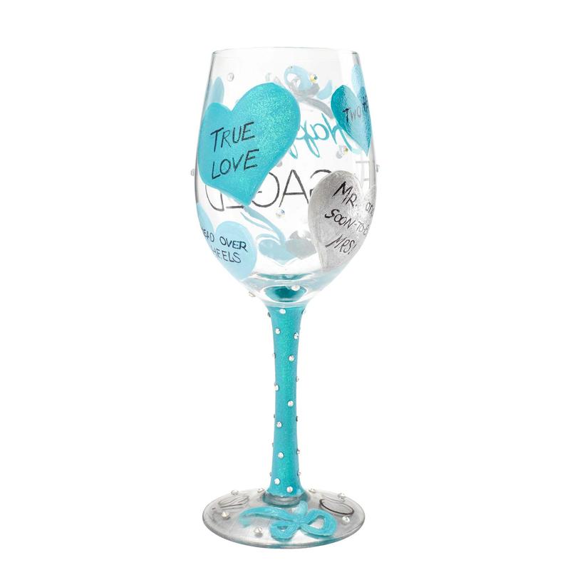 Lolita Happily Engaged Hand Painted Wine Glass - Image 3