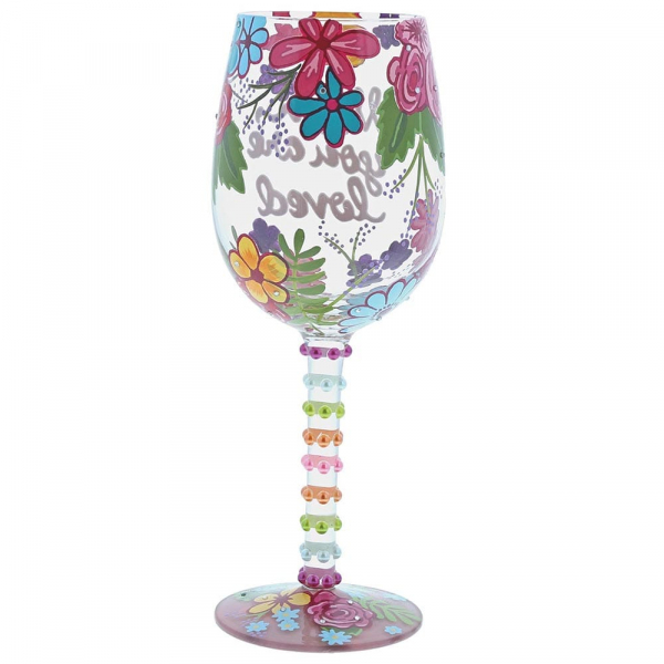 Lolita Mum You Are Loved Hand Painted Wine Glass - Image 2