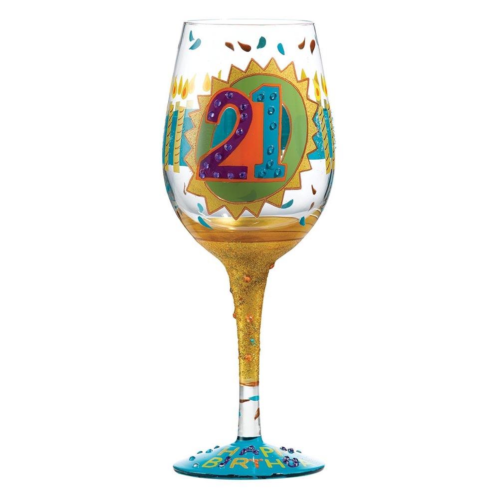 Lolita 21st Birthday Hand Painted Wine Glass - Image 2