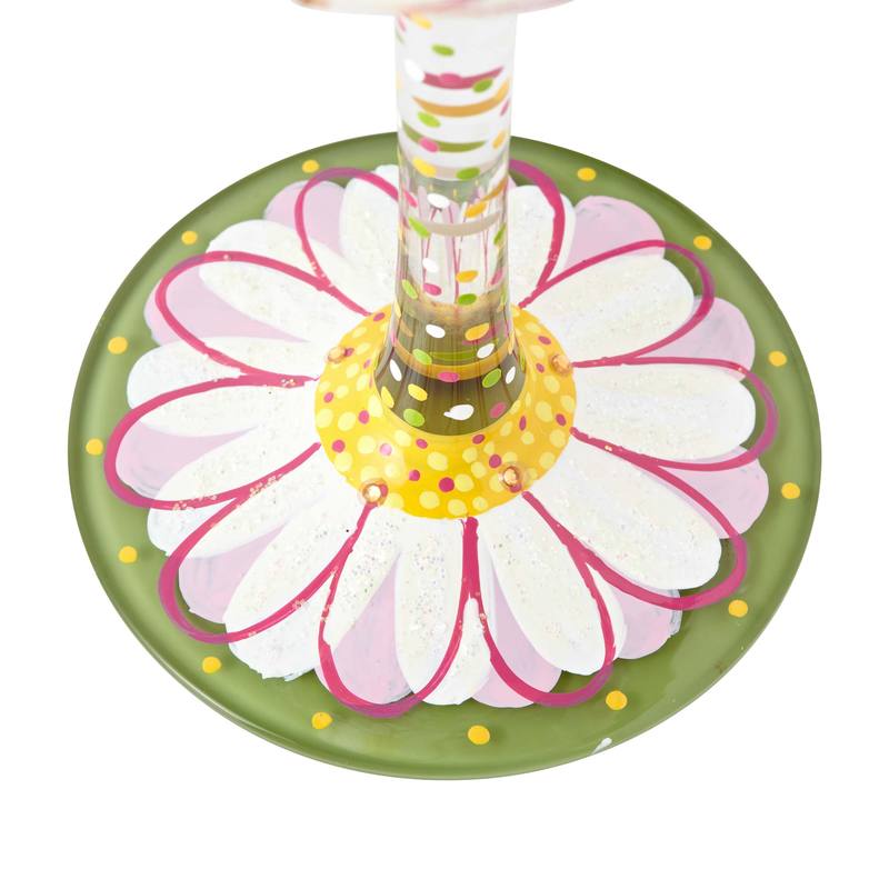 Lolita Oops I Daisied Daisy Hand Painted Wine Glass - Image 4
