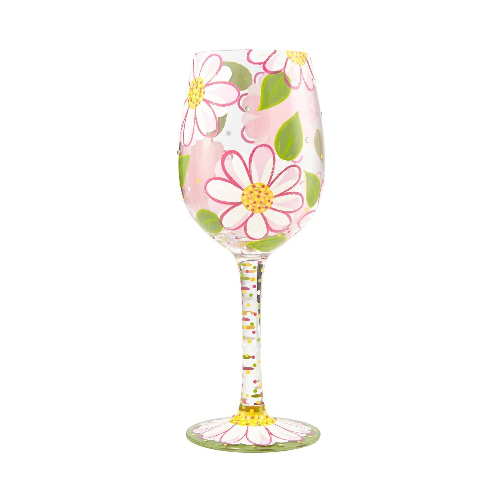 Lolita Oops I Daisied Daisy Hand Painted Wine Glass - Image 2