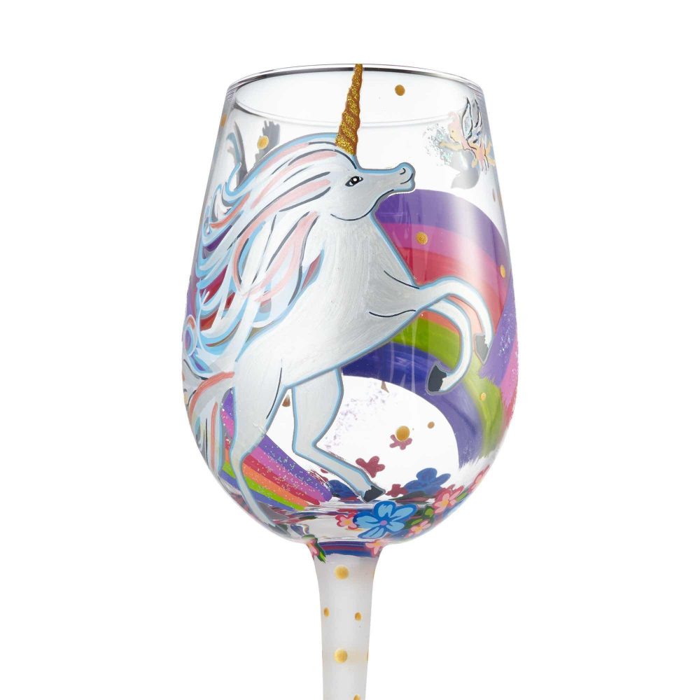 Lolita Unicorn Hand Painted Wine Glass - Image 2
